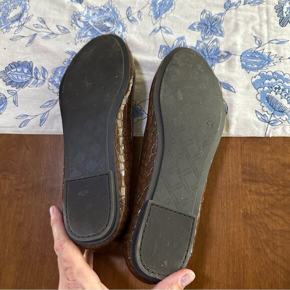 Vionic Women's Caroll Ballet Flat Monks Robe Patent Croc Leather Size 11 - Picture 7 of 7